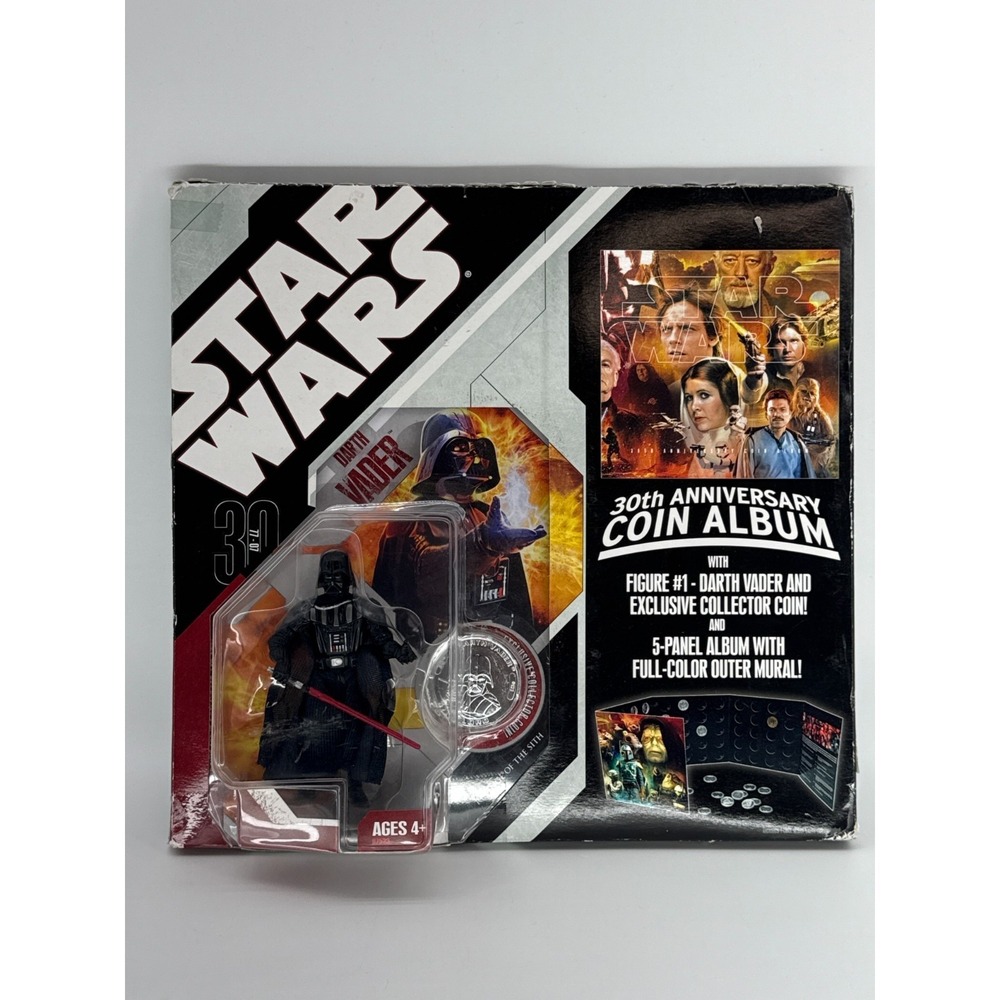 Star Wars 30th Anniversary Coin Album Darth Vader Figure Collector‎ Set Hasbro
